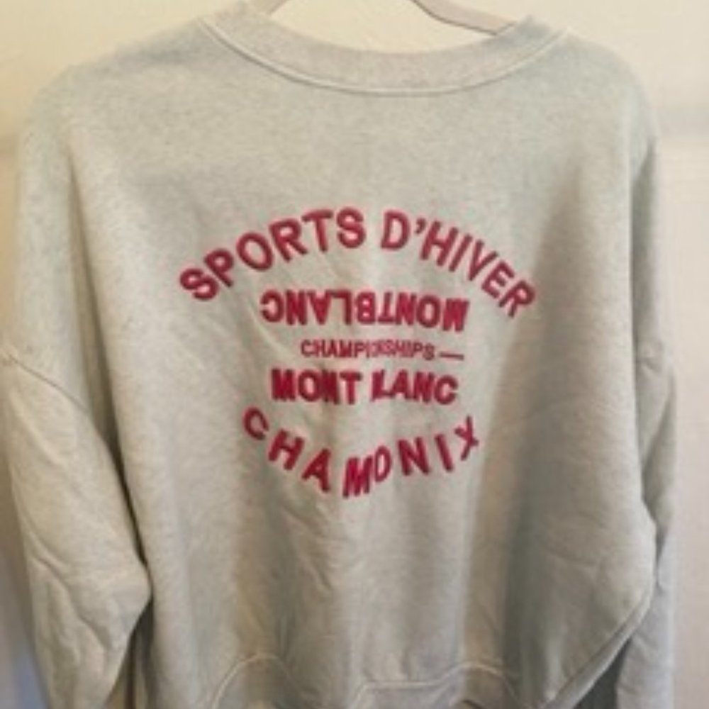 H&M Grey Sweatshirt with Red Lettering Size M